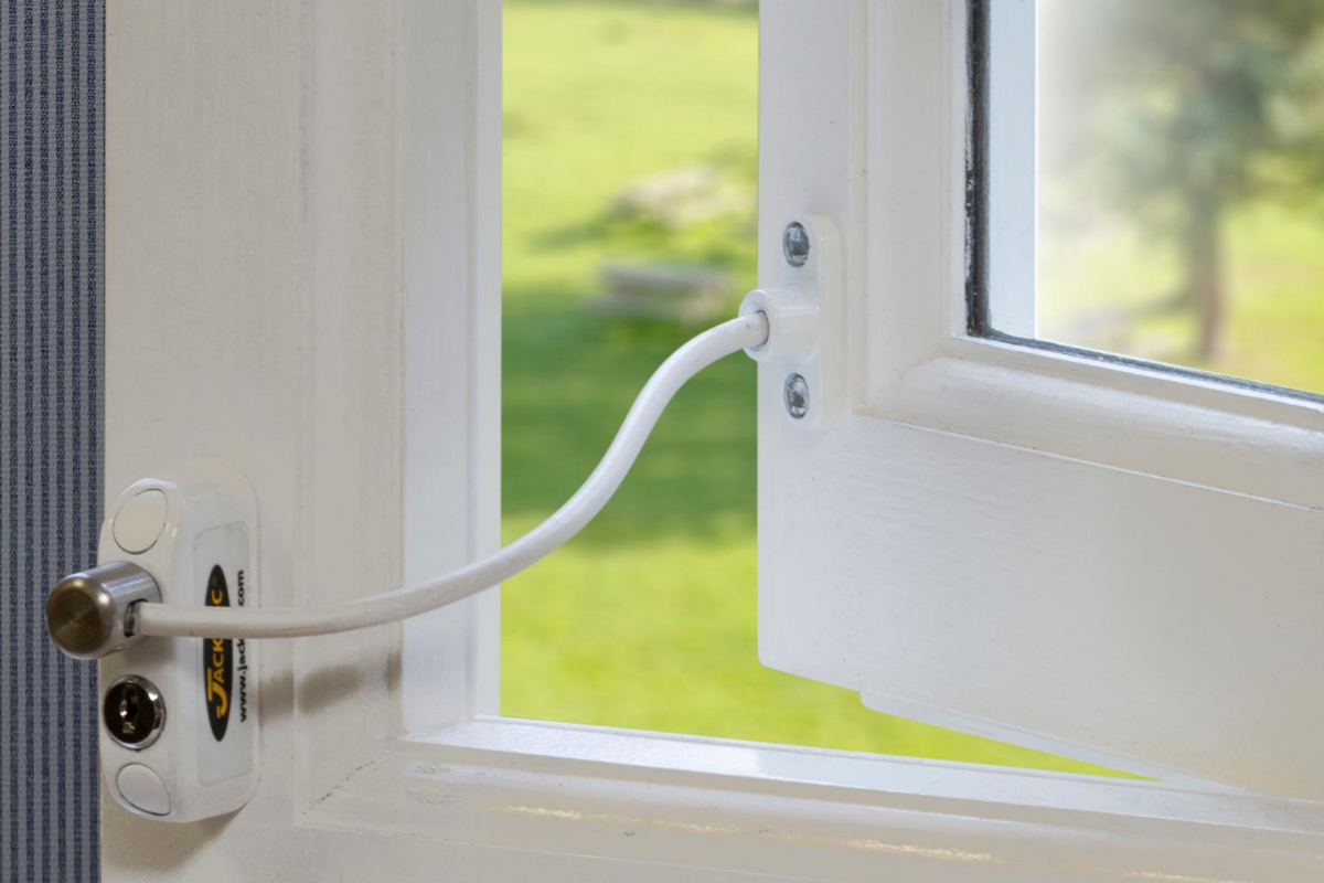 Jackloc retrofitted window restrictor